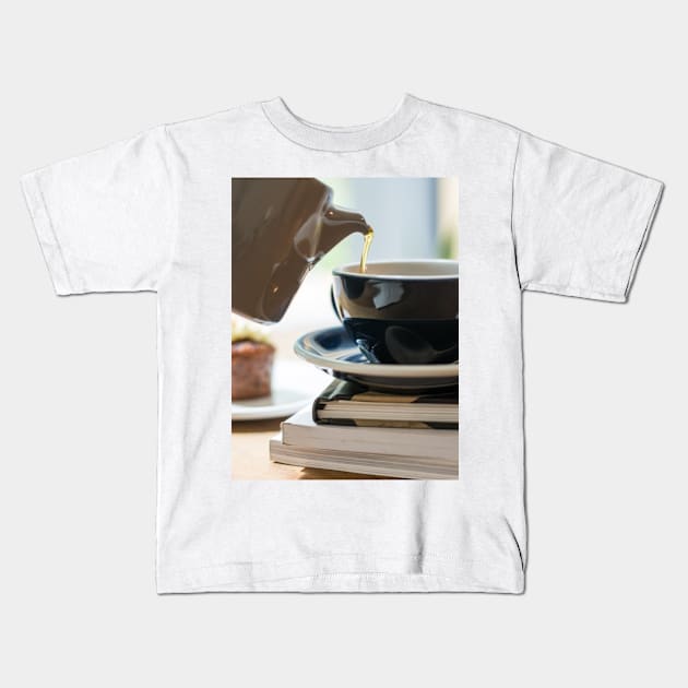 Morning Tea Kids T-Shirt by NewburyBoutique